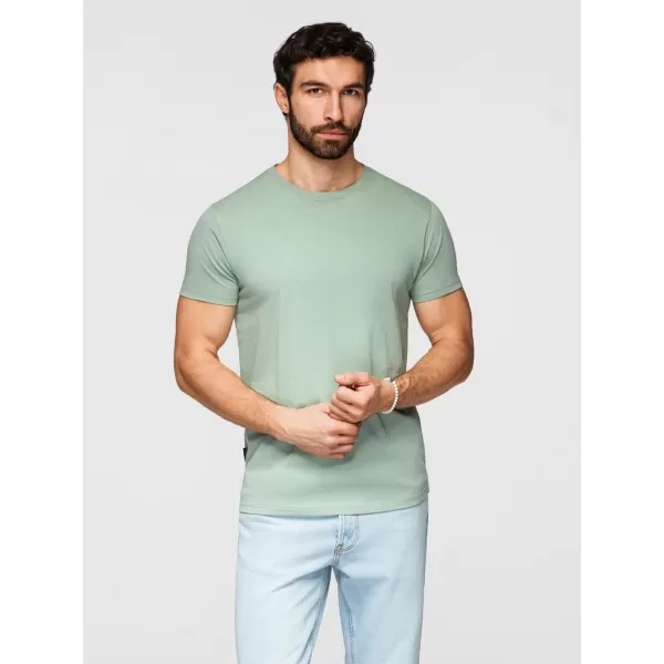  Pánské triko OMBRE OM-TSBS-0268 GREY-GREEN/WHITE/BEIGE 