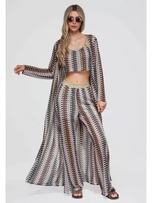 Dámský kardigan OMBRE OW-UW-E0001 BROWN
