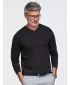 Pánské tričko OMBRE OM-LSBL-0143 BLACK