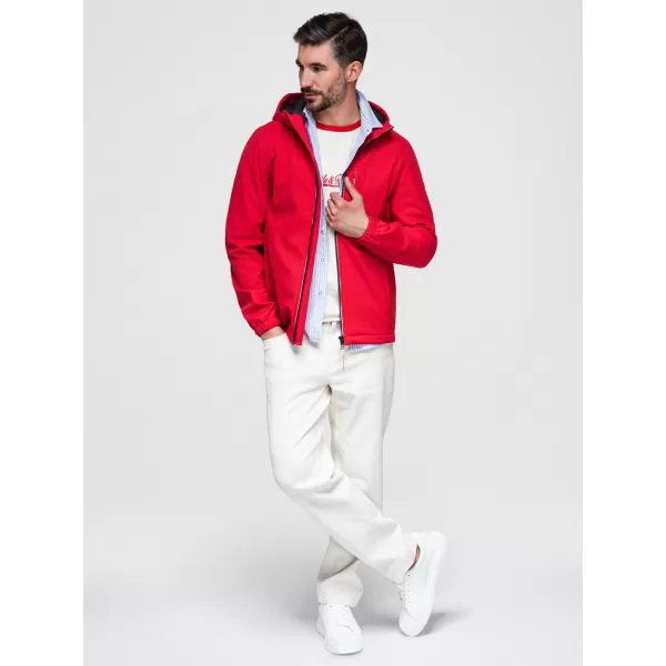  Pánská softshellová bunda OMBRE OM-JANP-0292 RED 