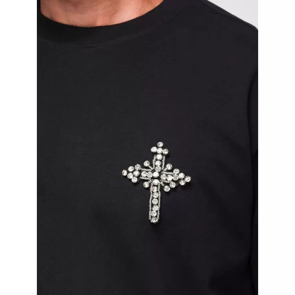  Pánské triko OMBRE OM-TSCT-0276 BLACK 