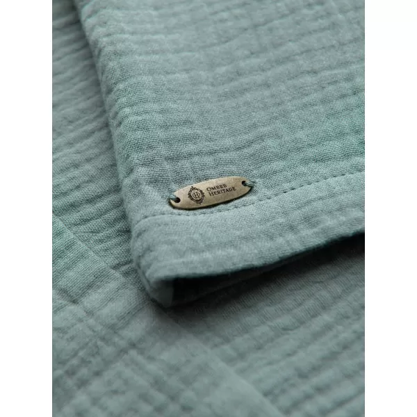  Pánská košile OMBRE OM-SHSS-0223 PASTEL GREEN 