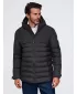 Pánská zimní prošívaná bunda OMBRE OM-JAHP-0305 BLACK