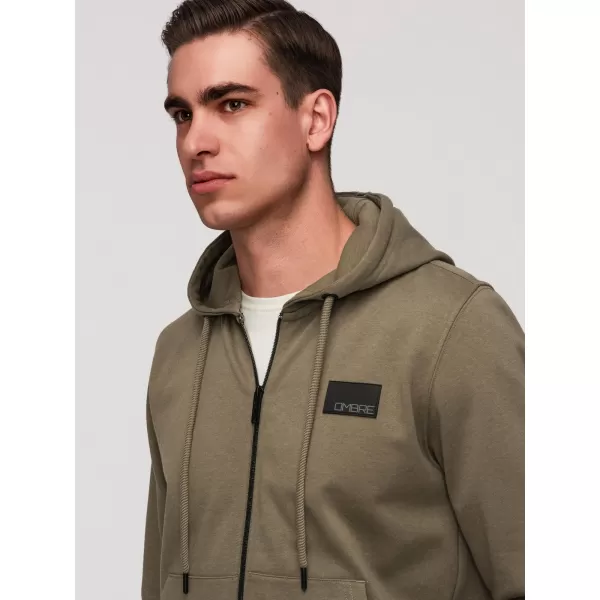  Pánská mikina OMBRE OM-SSZP-0256 OLIVE 