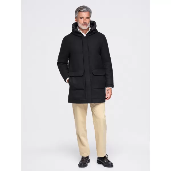  Pánská parka OMBRE OM-COWC-0161 BLACK 