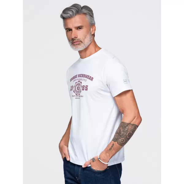  Pánské tričko OMBRE OM-TSPT-0297 WHITE 