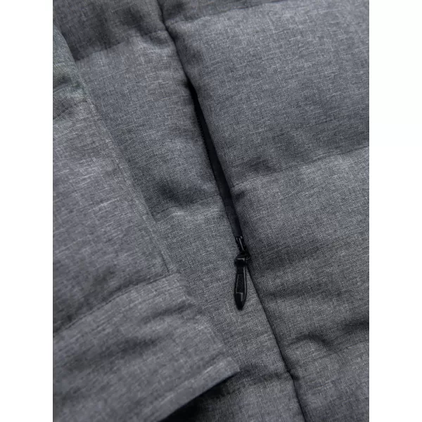  Pánská prošívaná košilová bunda OMBRE OM-JALP-0256 GREY MELANGE 