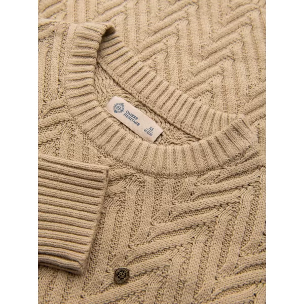  Pánský svetr OMBRE OM-SWSW-0190 SAND 