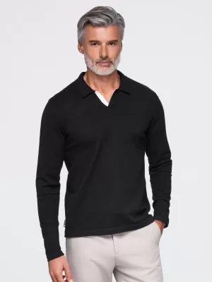 Pánská triko s límečkem OMBRE OM-POLS-0138 BLACK