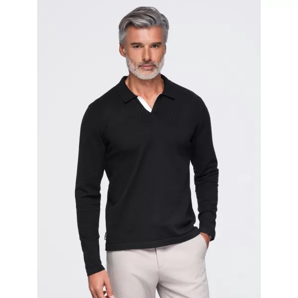  Pánská triko s límečkem OMBRE OM-POLS-0138 BLACK 