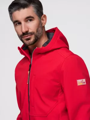 Pánská softshellová bunda OMBRE OM-JANP-0292 RED
