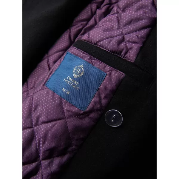  Pánský kabát OMBRE OM-COWC-0156 BLACK 