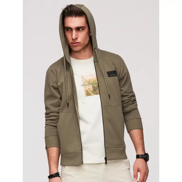  Pánská mikina OMBRE OM-SSZP-0256 OLIVE 