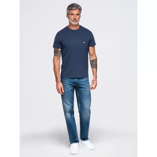  Pánské tričko OMBRE OM-TSCT-0305 NAVY BLUE 