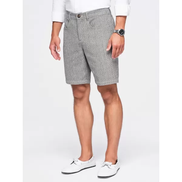  Pánské kraťasy OMBRE OM-SRCS-0189 BROWN MELANGE 
