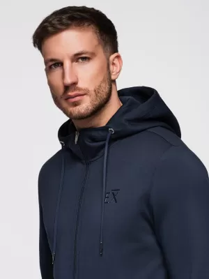 Pánská mikina OMBRE OM-SZBC-0196 NAVY BLUE