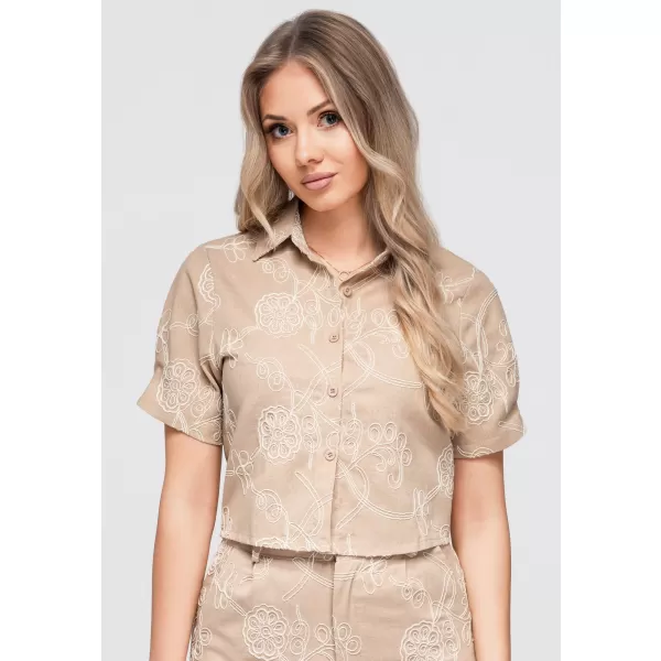  Dámská halenka OMBRE OW-SH-E0060 BEIGE 