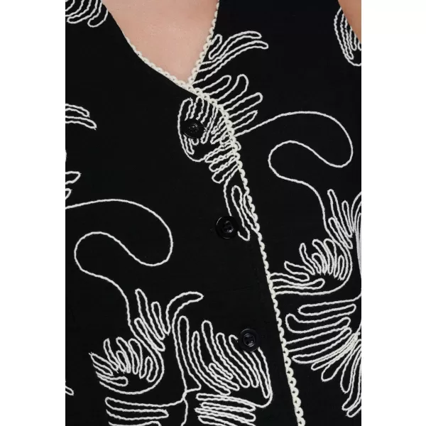  Dámská blůza OMBRE OW-VE-E0010 BLACK 