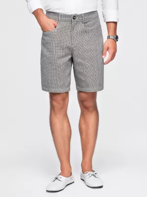 Pánské kraťasy OMBRE OM-SRCS-0189 BROWN MELANGE