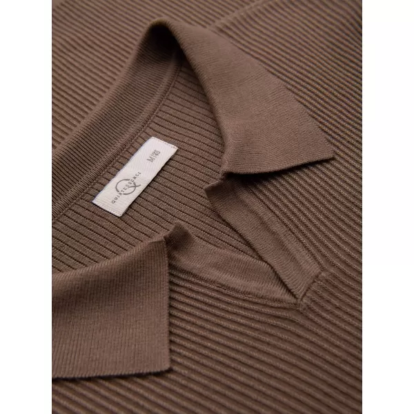  Pánské triko s límečkem OMBRE OM-POSS-0182 LIGHT BROWN 