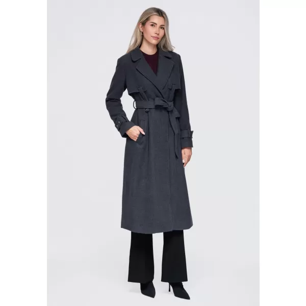  Dámský kabát OMBRE OW-CT-E0005 DARK GREY 