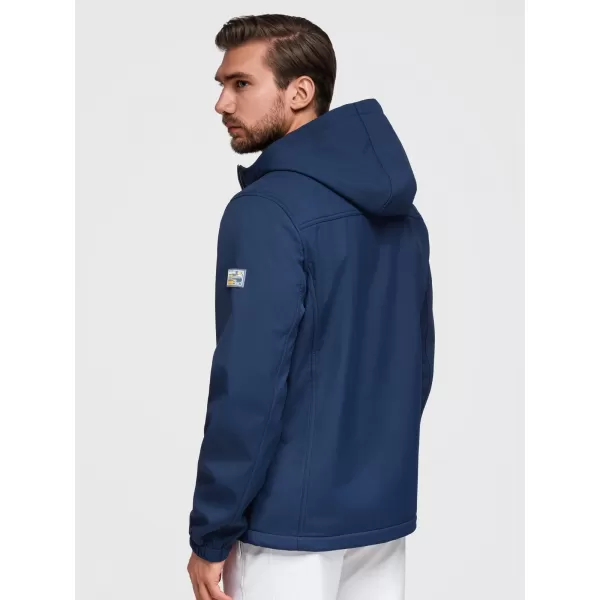  Pánská softshellová bunda OMBRE OM-JANP-0292 NAVY BLUE 