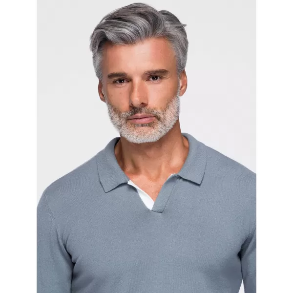  Pánská triko s límečkem OMBRE OM-POLS-0138 GREY 