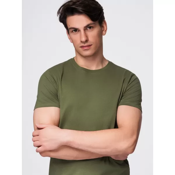  Pánské triko OMBRE OM-TSBS-0268 BLACK/GREEN/KHAKI 