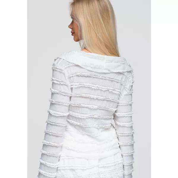  Dámská blůza OMBRE OW-TS-E0067 WHITE 