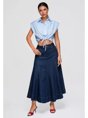 Dámská košile OMBRE OW-SH-E0057 BLUE