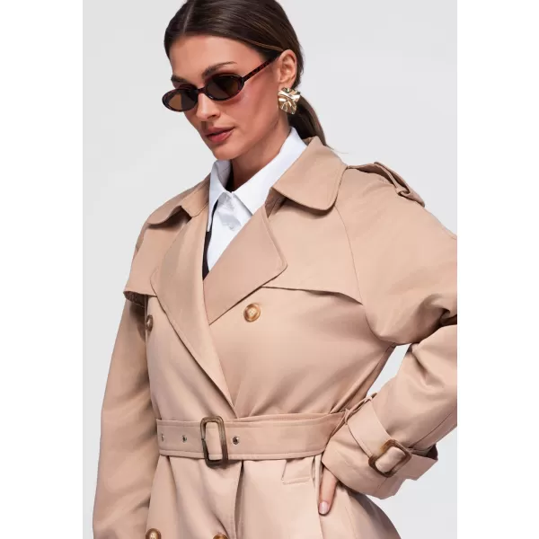  Dámský kabát OMBRE OW-COLC-0121 BEIGE 