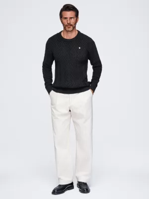 Pánský svetr OMBRE OM-SWSW-0190 BLACK