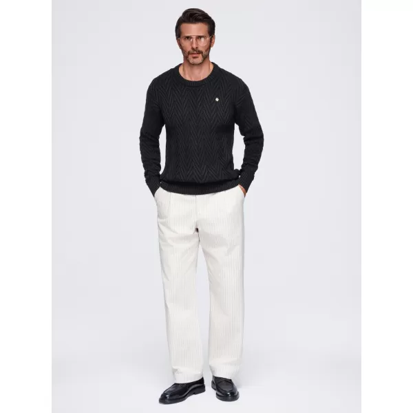  Pánský svetr OMBRE OM-SWSW-0190 BLACK 