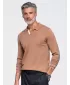 Pánská triko s límečkem OMBRE OM-POLS-0138 LIGHT BROWN