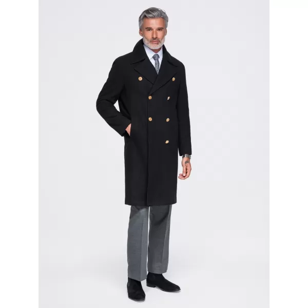  Pánský kabát OMBRE OM-COWC-0156 BLACK 