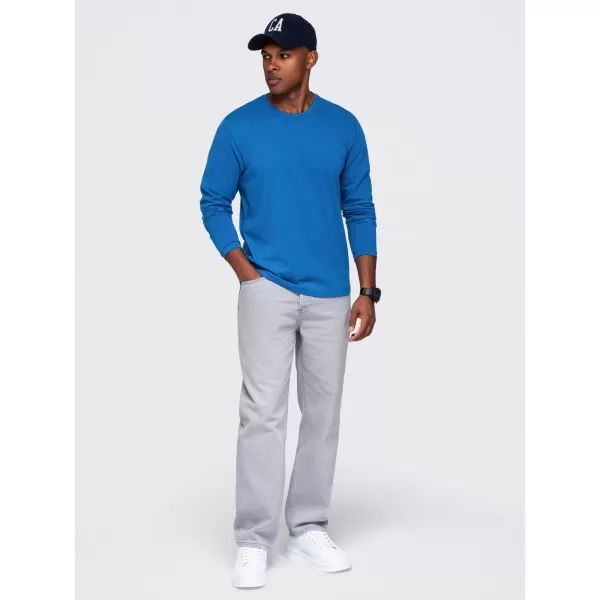  Pánské tričko OMBRE OM-LSBL-0142 BLUE 