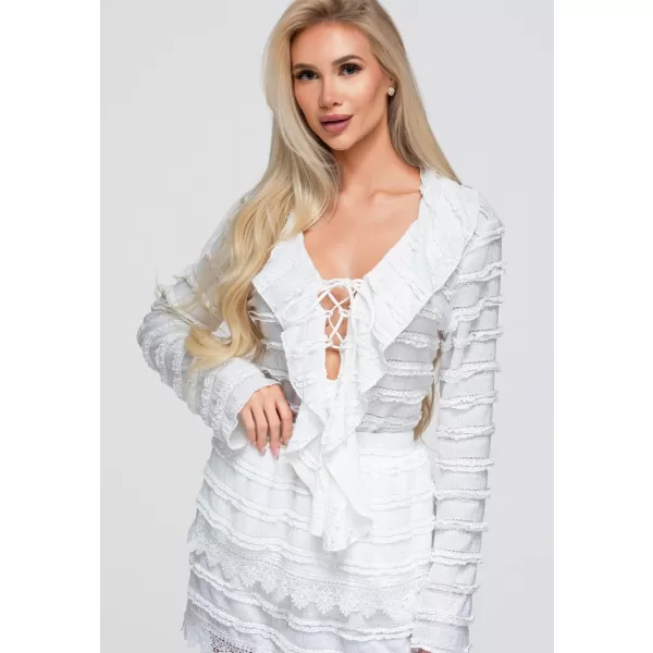  Dámská blůza OMBRE OW-TS-E0067 WHITE 