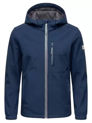 Pánská softshellová bunda OMBRE C581 NAVY BLUE