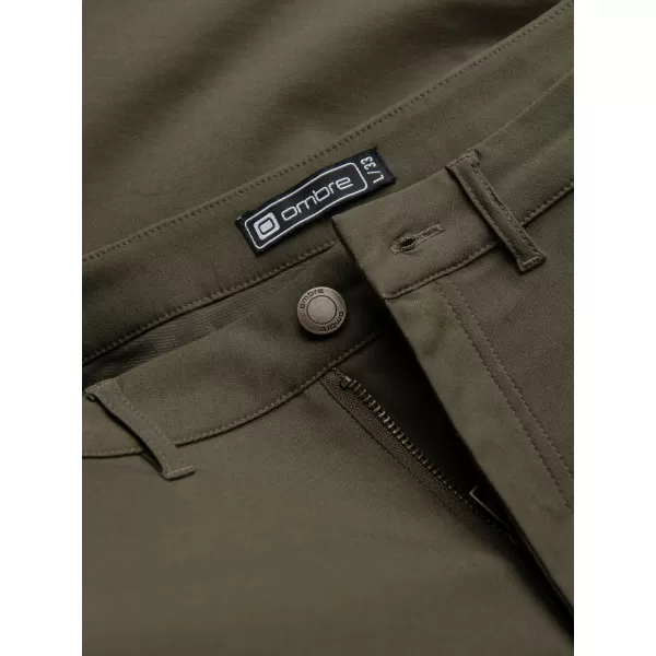  Pánské kalhoty OMBRE P1515 DARK OLIVE GREEN 