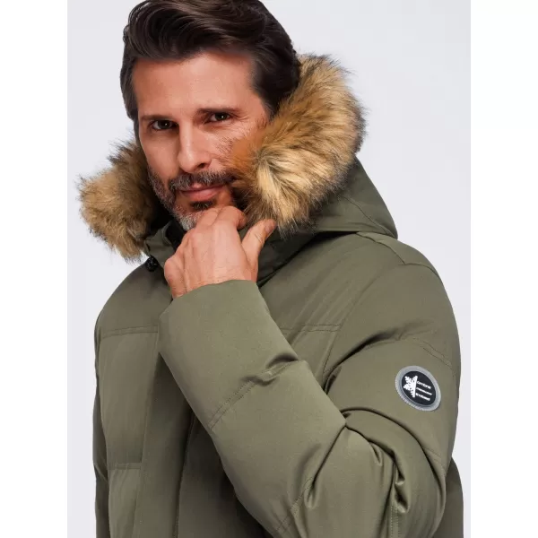  Pánská parka OMBRE OM-JALJ-0310 DARK OLIVE 