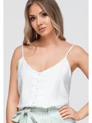 Dámská blůza OMBRE OW-TS-E0055 WHITE