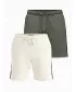 Pánský set kraťas OMBRE Z128 CREAM/OLIVE