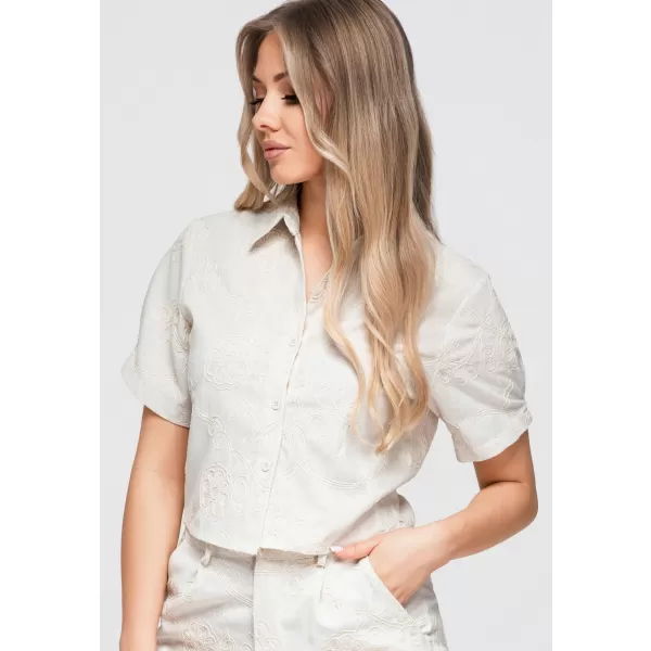  Dámská halenka OMBRE OW-SH-E0060 ECRU 