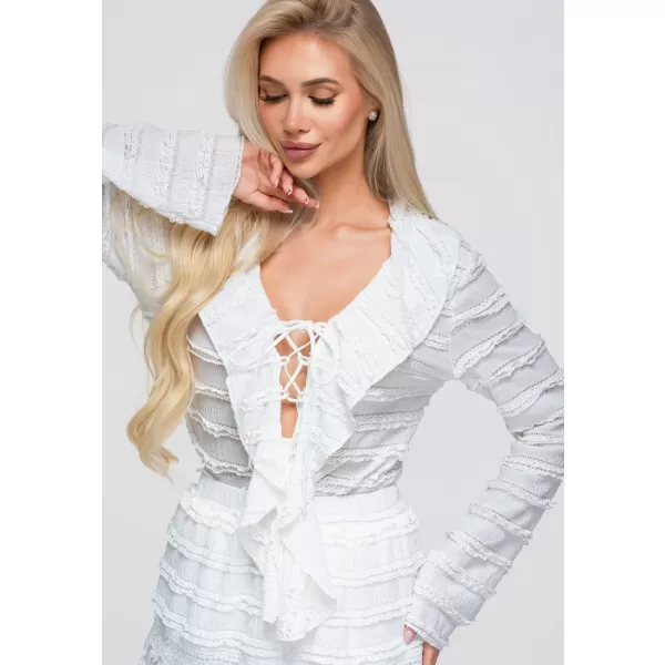  Dámská blůza OMBRE OW-TS-E0067 WHITE 