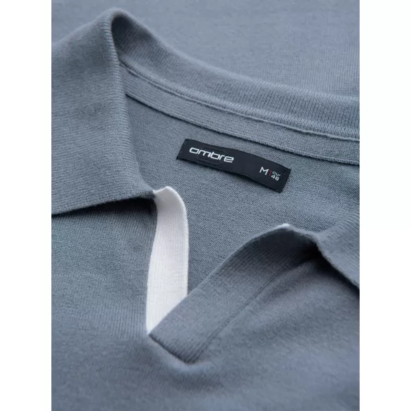  Pánská triko s límečkem OMBRE OM-POLS-0138 GREY 