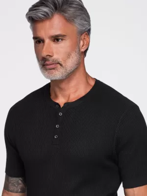 Pánské tričko OMBRE OM-TSCT-0304 BLACK