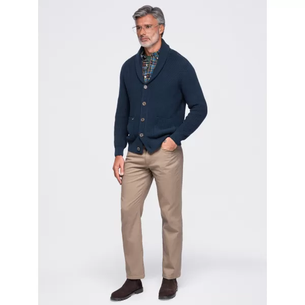  Pánský kardigan OMBRE OM-SWCD-0200 NAVY BLUE 