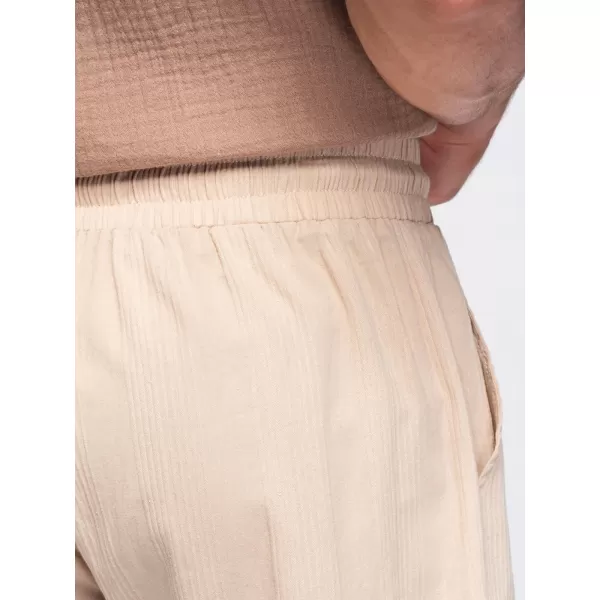  Pánské kraťasy OMBRE OM-SRCS-0209 LIGHT BROWN 