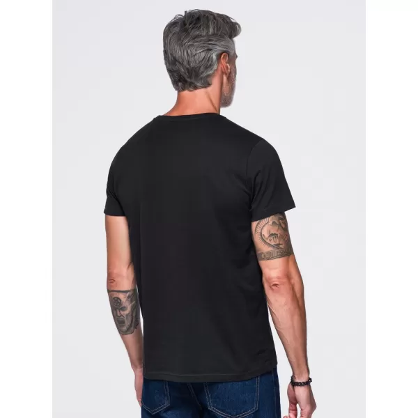  Pánské tričko OMBRE OM-TSPT-0300 BLACK 