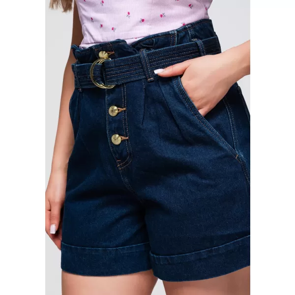  Dámské kraťasy OMBRE OW-ST-E0011 DARK DENIM 